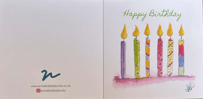 Illustrated Greetings Cards - Candles Birthday Card