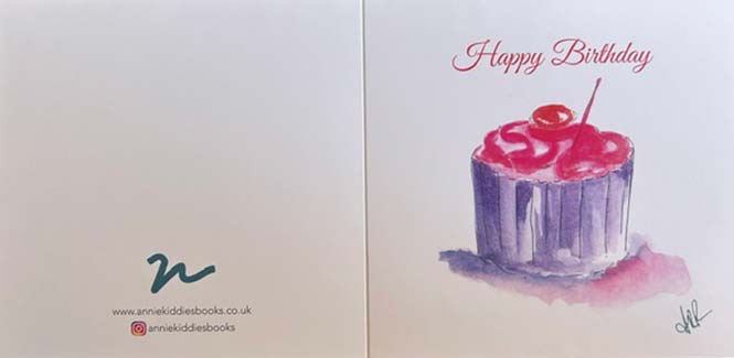 Illustrated Greetings Cards - Cupcake Birthday Card